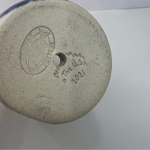 Chatham Pottery USA 2021 Morning Glory Hanging Wall Pottery Indoor Use Planter - Picture 6 of 10